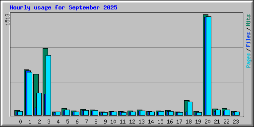 Hourly usage for September 2025