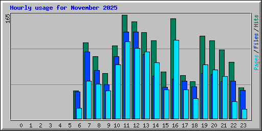 Hourly usage for November 2025